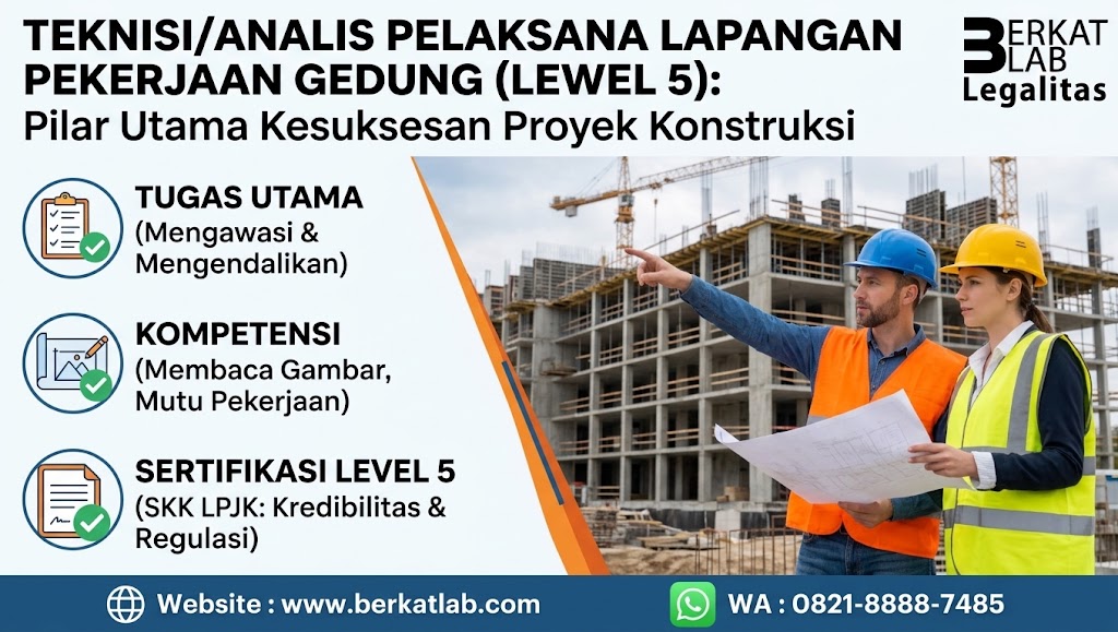 Teknisi/Analis Pelaksana Lapangan Pekerjaan Gedung (Level 5)